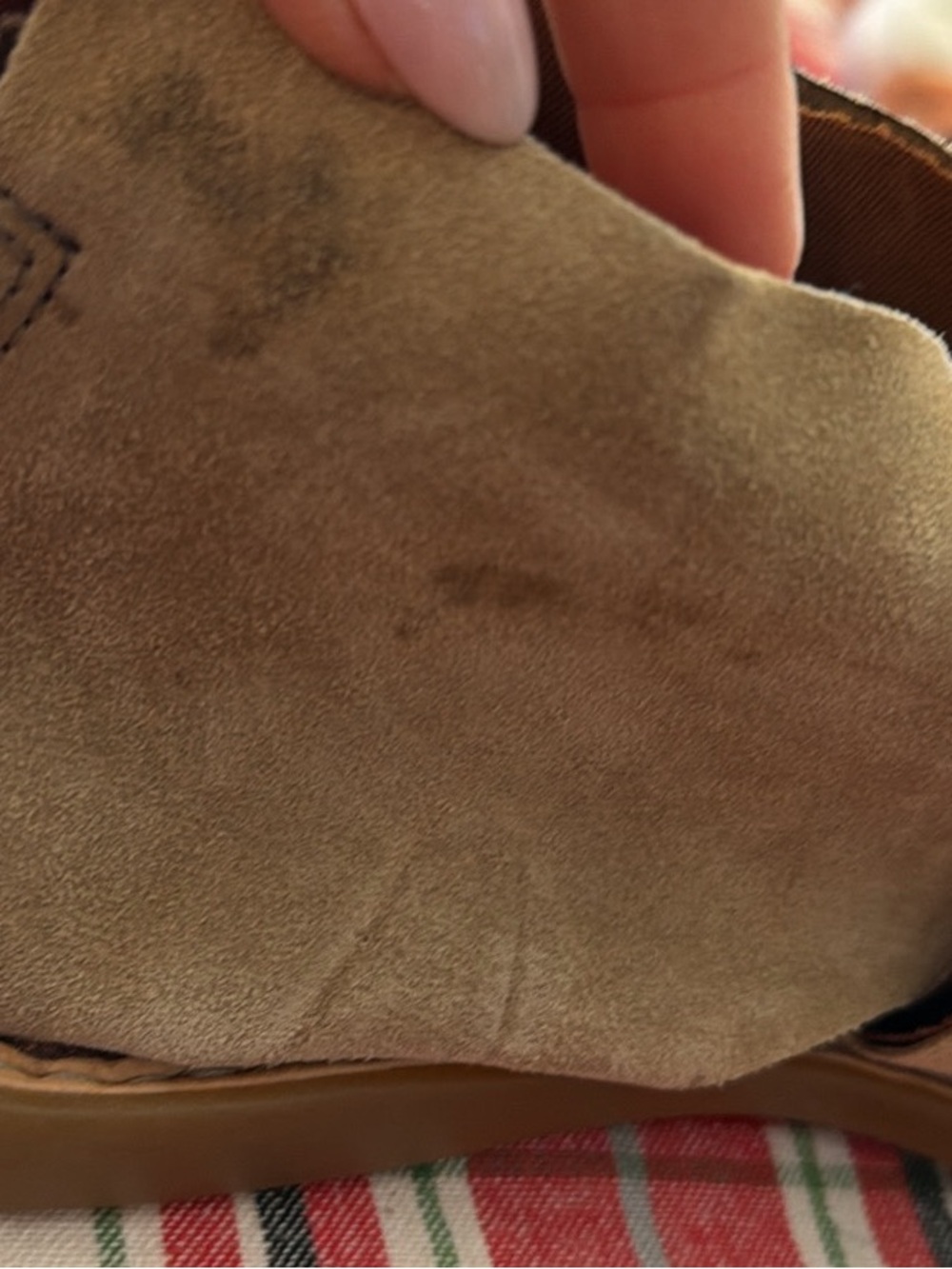 Born IWA Women's Taupe Suede Crossover Sandals - Picture 6 of 7